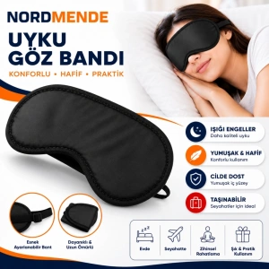 Mey İthalat®  Uyku Göz Bandı | Premium Işık Geçirmez Göz Maskesi