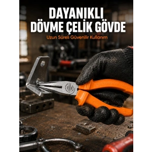 Mey İthalat® Uzun Çene Tasarımlı Dövme Çelik Kargaburun Hassas Kavrama Performansı