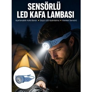 Mey İthalat® Uzun Pil Ömürlü Kamp ve Dağcılık Kafa Lambası Yeni Nesil