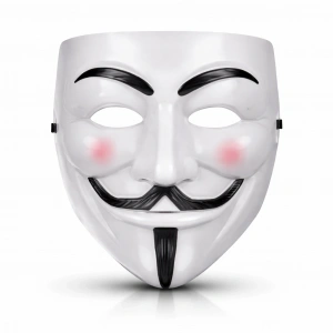 Mey İthalat® V Mask Premium Vendetta Beyaz Maske (Guy Fawkes Stil)