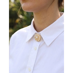 Mey İthalat® Vintage Model Gold Renk Düğme veya Manşet Broşu