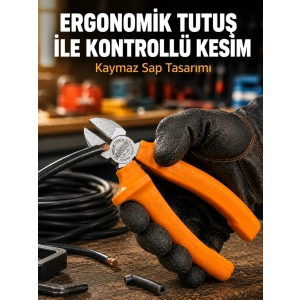 Mey İthalat® Yan Keski Dövme Çelik Güçlü ve Hassas Kesim Performansı