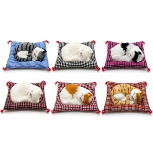 Mey İthalat® Yastıkta Uyuyan Kedi Sesli