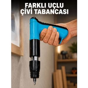 Mey İthalat® Yaylı Manuel Çivi Tabancası Ahşap Kaplama Döşeme Sabitleme Aleti