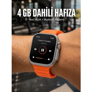 Mey İthalat® Yeni Nesil 3 Kordonlu Kol Saati 49 MM Amoled Ekran Akıllı Saat