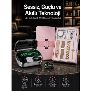 Mey İthalat® Yeni Nesil Kaliteli Akıllı Saat ve Kablosuz Bluetooth Kulaklık Yüksek Ses Kaliteli Yeni Nesil