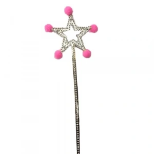 Pembe Ponponlu Yıldız Peri Asası 1 Adet