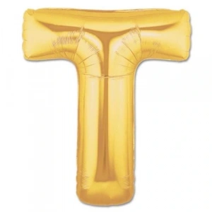 T Harf Folyo Balon Altın Renk  40 İnç