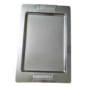 Tepsi - Çelik Kahve Sunum Tepsisi 46 X 30 Cm