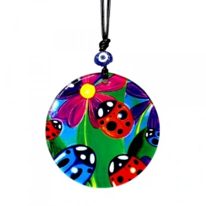 Uğur Böcekli Cam Duvar Dekoru Hediyelik Süs