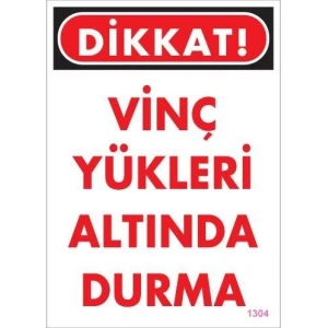 Vinç Uyarı Levhası 25x35 KOD:1304