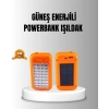 BFS Güneş Enerjili Powerbank 10000 mAh LED Işıklı