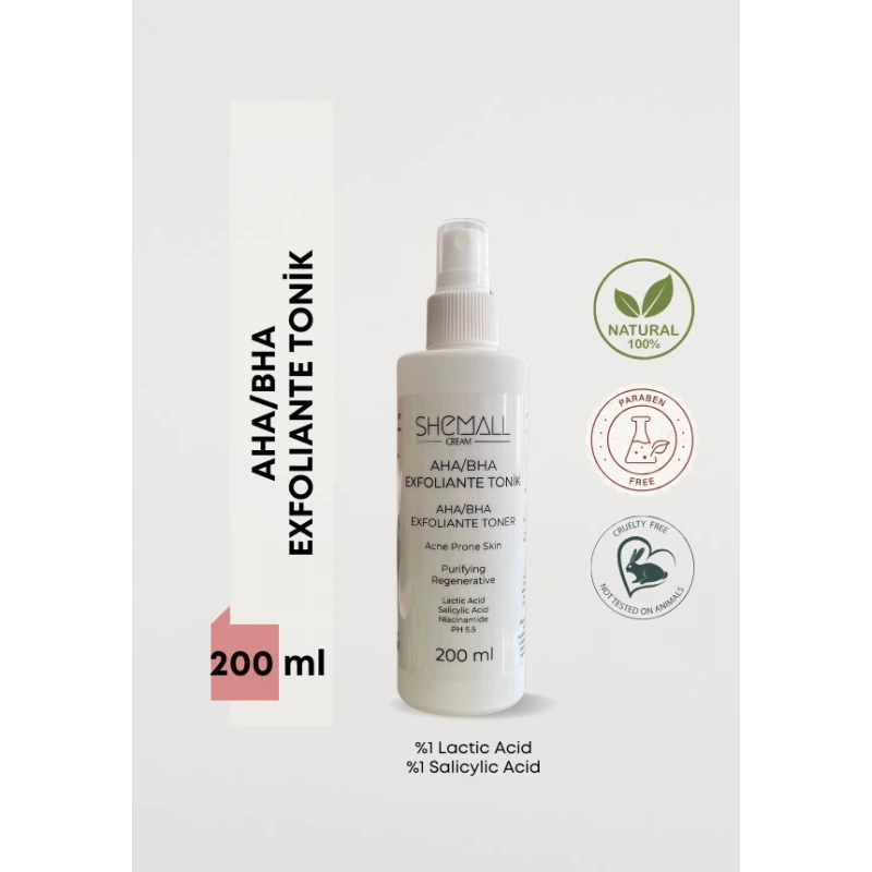 AHA/BHA EXFOLİANTE TONİK ( 200 ml )