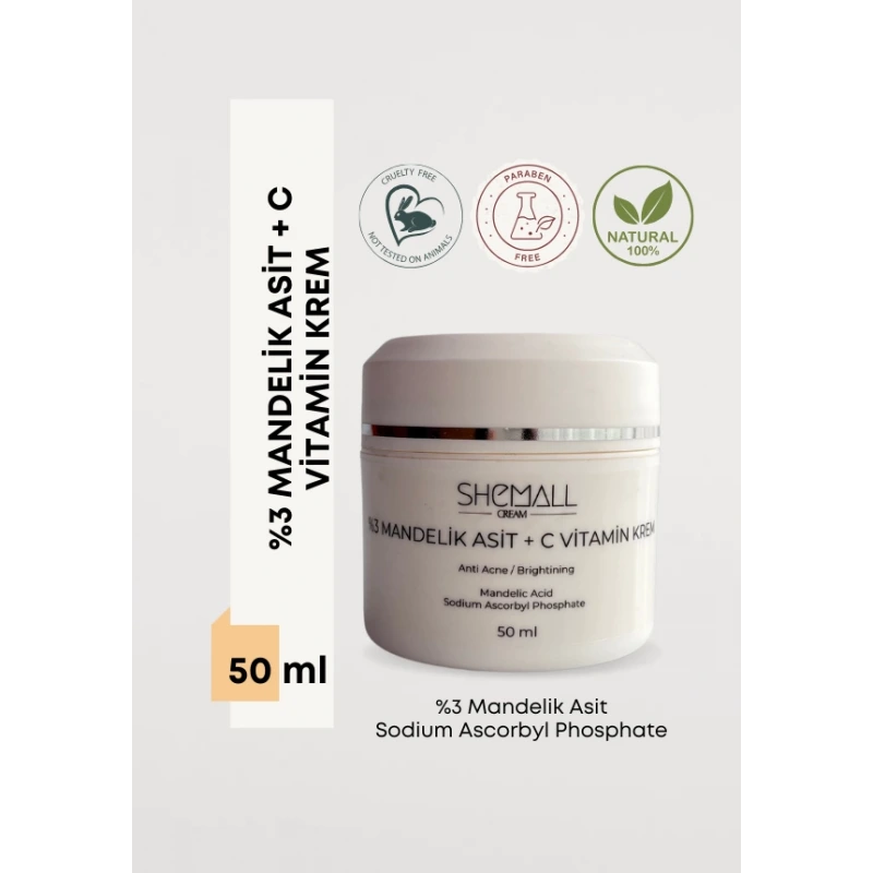 %3 MANDELİK ASİT+C VİTAMİN KREM