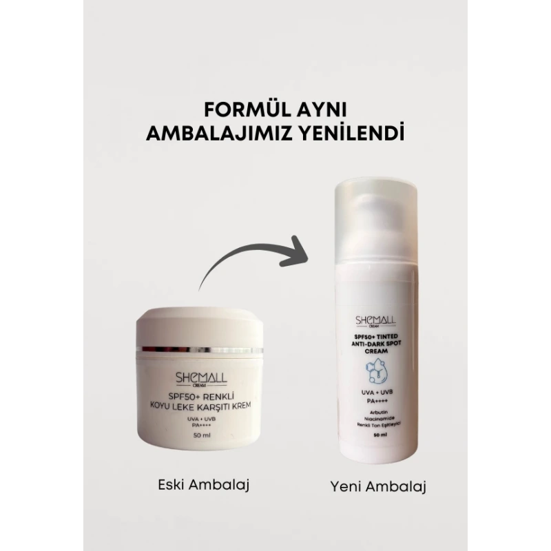 RENKLİ SPF50+KOYU LEKE KARŞITI KREM