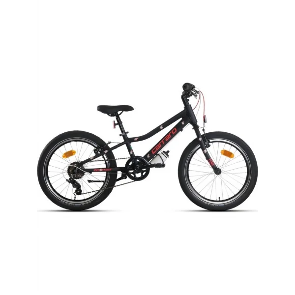 Carraro Red Eagle 20 Jant 6 Vites V Fren Çocuk Bisikleti Mat Siyah Kırmızı