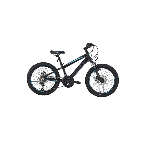 Bisan Cooper MD-25 20 Jant 21 Vites Mekanik Disk Fren Çocuk Dağ Bisikleti Metalik Gri Siyah Mavi