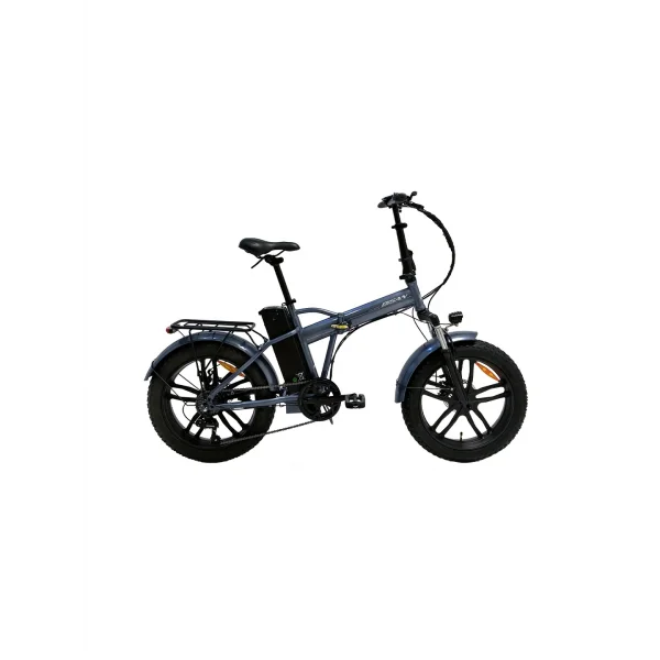 Bisan E-Folding F4 20 Jant 7 Vites Metalik Gri Elektrikli Katlanır Bisiklet