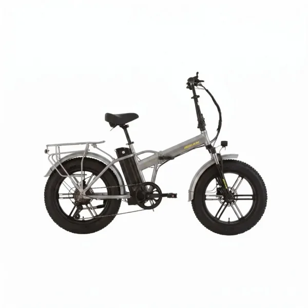 Bisan E-Folding F3 20 Jant 7 Vites 43 Cm Metalik Gri Elektrikli Katlanır Bisiklet
