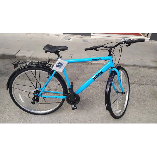 Bisan Hardy-S V Fren Shimano 21 Vites 28 Jant Şehir Bisikleti Mavi Siyah 56 Kadro