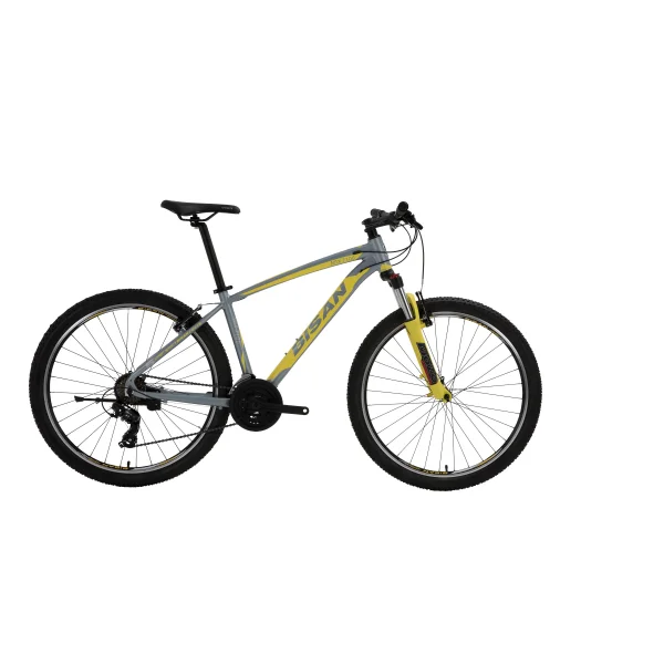 Bisan MTX 7100 V Fren 21 Vites 26 Jant Dağ Bisikleti Gri Sarı 19 Kadro