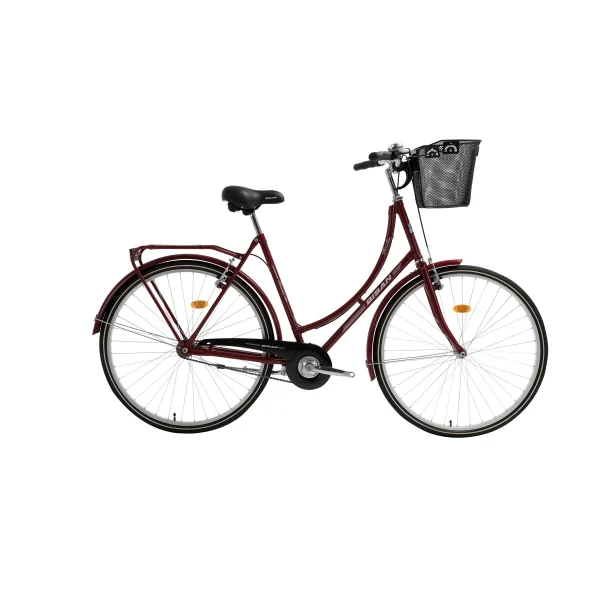 Bisan Paradise V Fren 28 Jant Şehir Bisikleti Bordo Gri 54 Kadro