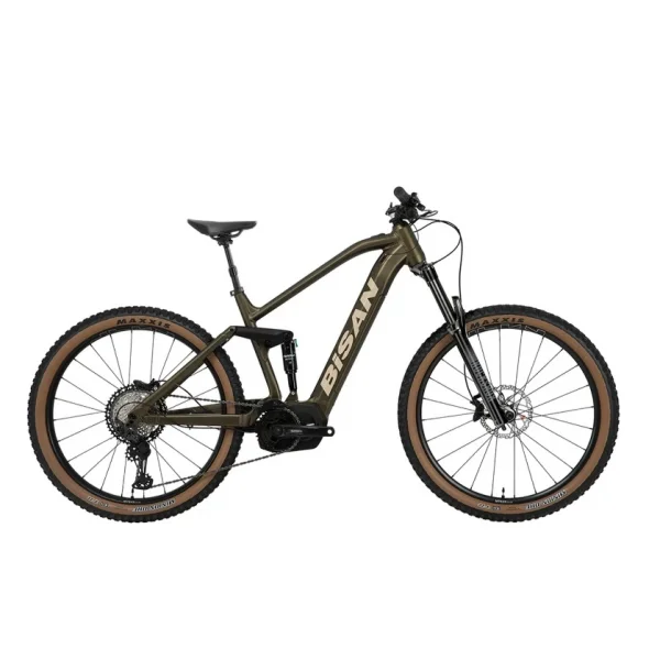 Bisan Python-XT HD Fren Deore 12 Vites 29 Jant Elektrikli Dağ Bisikleti Yeşil Krem 43 Kadro