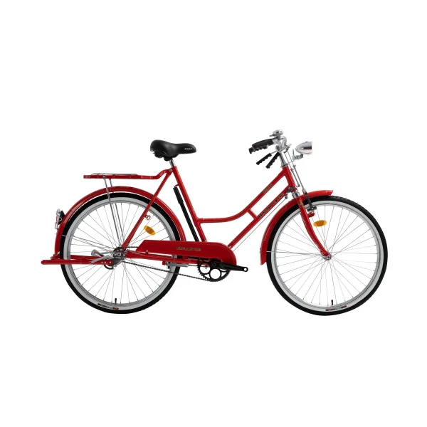 Bisan Roadstar Classic Lady Çubuk Fren 26 Jant Şehir Hizmet Bisikleti Kırmızı 57 Kadro