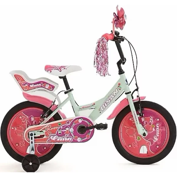Bisan Rose 16 Jant Çocuk Bisikleti Mint Yeşili Pembe