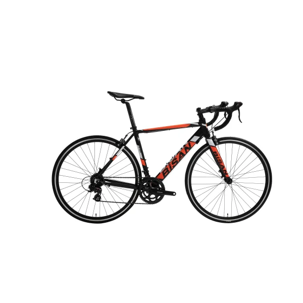 Bisan RX 9100 Kaliper Fren 14 Vites 28 Jant Yol Yarış Bisikleti Siyah Kırmızı 51 Kadro