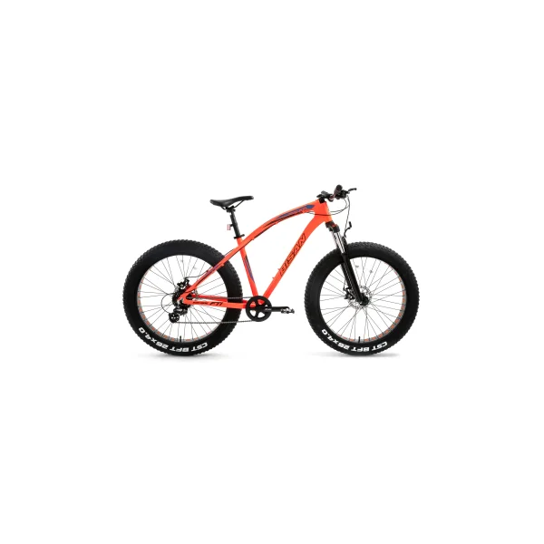 Bisan Savage FT1 Deore 10 Vites MD Fren 26 Jant Fat Bike Bisikleti Neon Turuncu Mavi 46 Kadro
