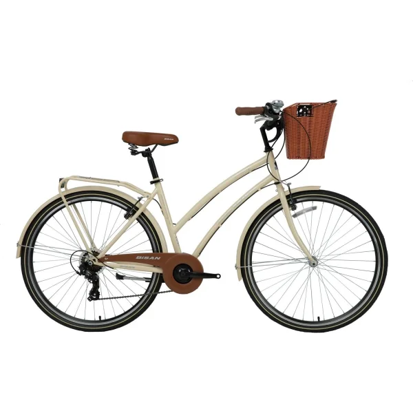 Bisan Serenity S V Fren 7 Vites 28 Jant Şehir Bisikleti Krem Silver 46 Kadro
