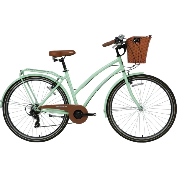 Bisan Serenity S V Fren 7 Vites 28 Jant Şehir Bisikleti Mint Yeşili Silver 46 Kadro