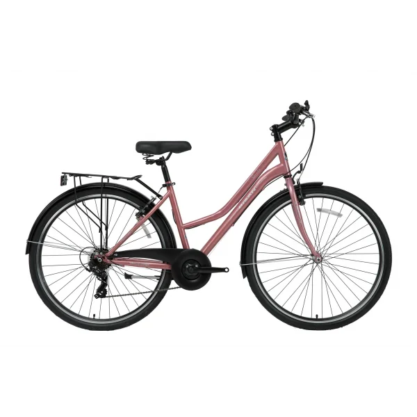 Bisan Smile V Fren 7 Vites 28 Jant Bayan Şehir Bisikleti Pembe Silver 42 Kadro