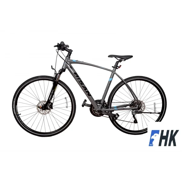Bisan TRX 8600 HD Fren Altus 27 Vites 28 Jant Trekking Şehir Bisikleti Gri Yeşil 54 Kadro
