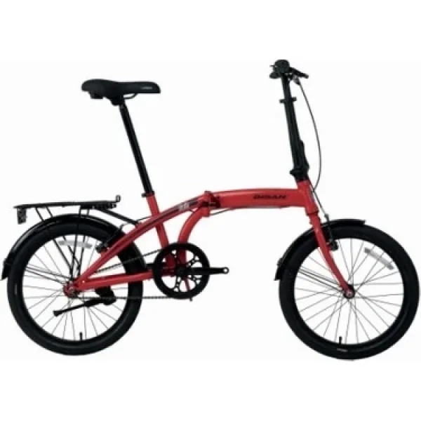 Bisan Twin V Fren Vitessiz 20 Jant Katlanır Bisiklet Kırmızı Siyah