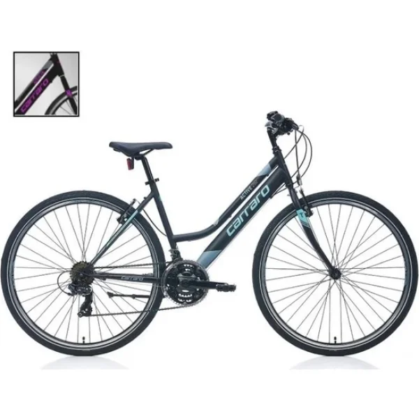 Carraro Active 282 V Fren 21 Vites 28 Jant Şehir Bisikleti Siyah Mor 46 Kadro