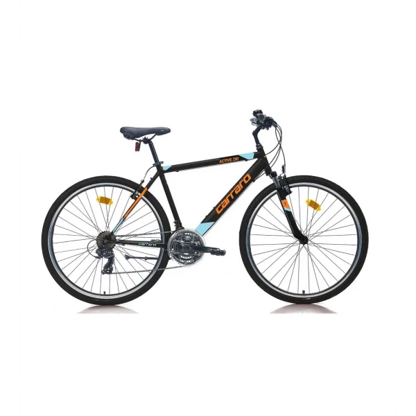 Carraro Active 290 V Fren 21 Vites 28 Jant Şehir Bisikleti Siyah Turuncu Mavi 49 Kadro