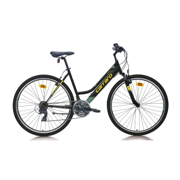 Carraro Active 292 V Fren 21 Vites 28 Jant Şehir Bisikleti Siyah Sarı Yeşil 46 Kadro
