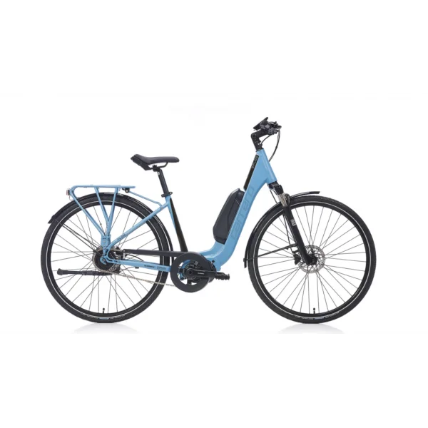 Carraro E-Flow HD Fren Otomatik Vites 28 Jant Elektrikli Şehir Bisikleti Mat Mavi Siyah 45 Kadro