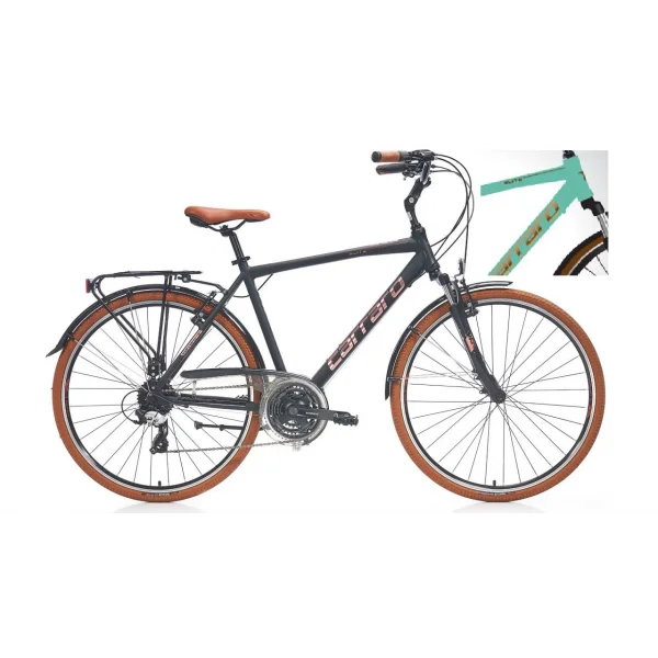 Carraro Elite 804 V Fren 24 Vites 28 Jant Şehir Bisikleti Turkuaz Kahve 52 Kadro
