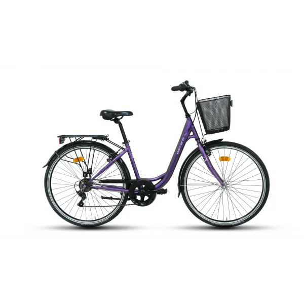 Carraro Fantasia V Fren 7 Vites 28 Jant Bayan Şehir Bisikleti Sarı Mor Pembe 43 Kadro