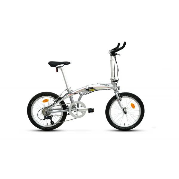Carraro Flexi Argento V Fren Sora 9 Vites 20 Jant Katlanır Bisiklet Gümüş Krom Kırmızı 32 Kadro