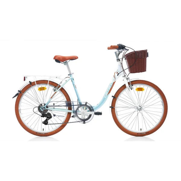 Carraro Juliana 28 V Fren 7 Vites 28 Jant Şehir Bisikleti Beyaz Turkuaz Kahve 43 Kadro