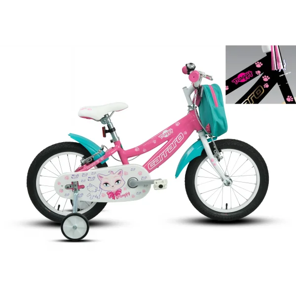 Carraro Moggy 16 V Fren 16 Jant Kız Çocuk Bisikleti Siyah Altın Pembe