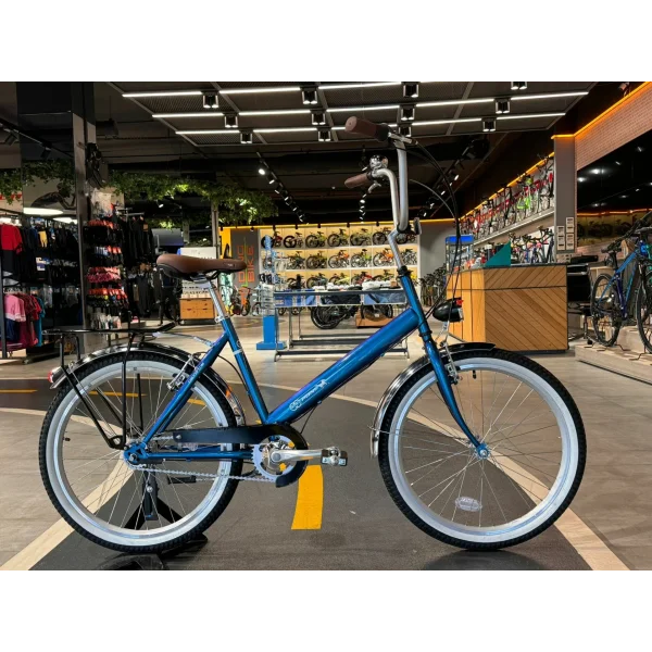 Carraro Poni 24 V Fren 3 Vites 24 Jant Şehir Bisikleti Mavi Mor Beyaz 45 Kadro