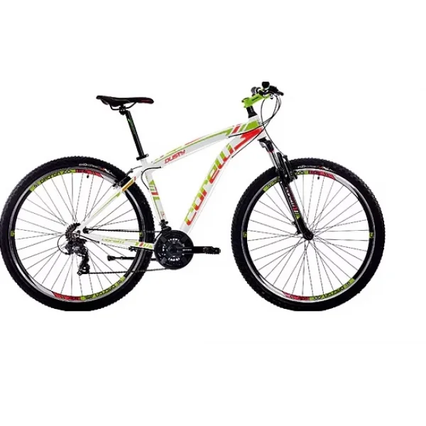 Corelli Dusty 1.1 V Fren Shimano 21 Vites 27,5 Jant Dağ Bisikleti Beyaz Yeşil Kırmızı 20 Kadro