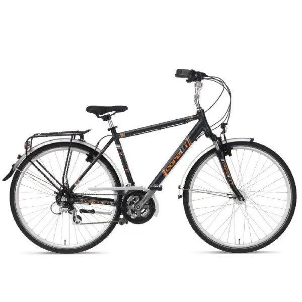 Corelli Forista V Fren 24 Vites 28 Jant Şehir Bisikleti Koyu Gri Turuncu 18 Kadro