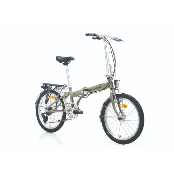 Corelli Just 1.0 V Fren Altus 8 Vites 20 Jant Katlanır Bisiklet Mat Yeşil Kahve