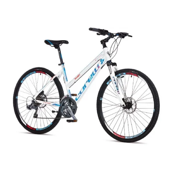 Corelli Sandy 7.0 HD Disk Fren Altus 21 Vites 28 Jant Şehir Bisikleti Beyaz Kırmızı 18 Kadro